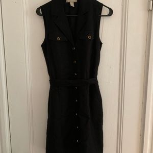 Black Banana republic military style dress